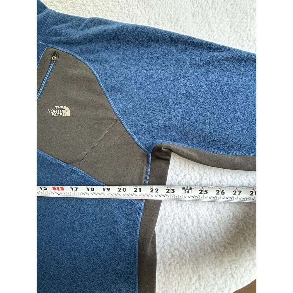 The North Face Pullover Men‎ XL Black  Blue 1/4 Zip Fleece Hiking Outdoors